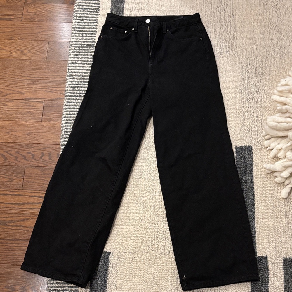 Toteme Black Wide-Leg Jeans - Picture 2 of 7